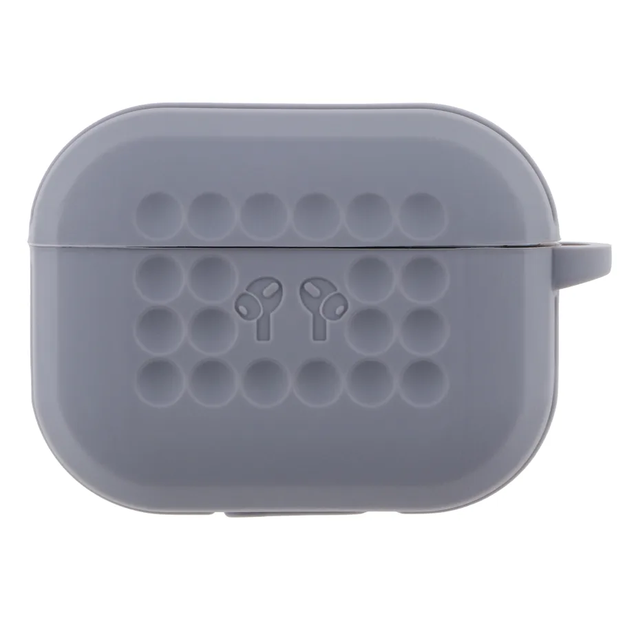 Футляр с крючком для AirPods Pro, цвет серый