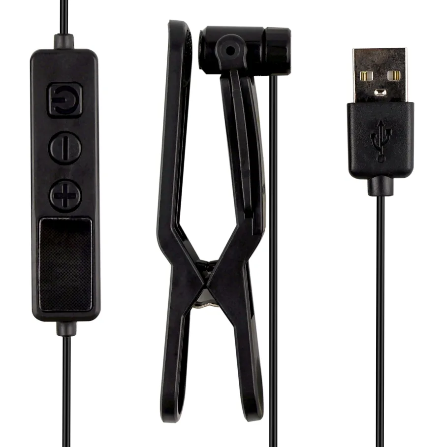 Автокликер USB с прищепкой, цвет черный