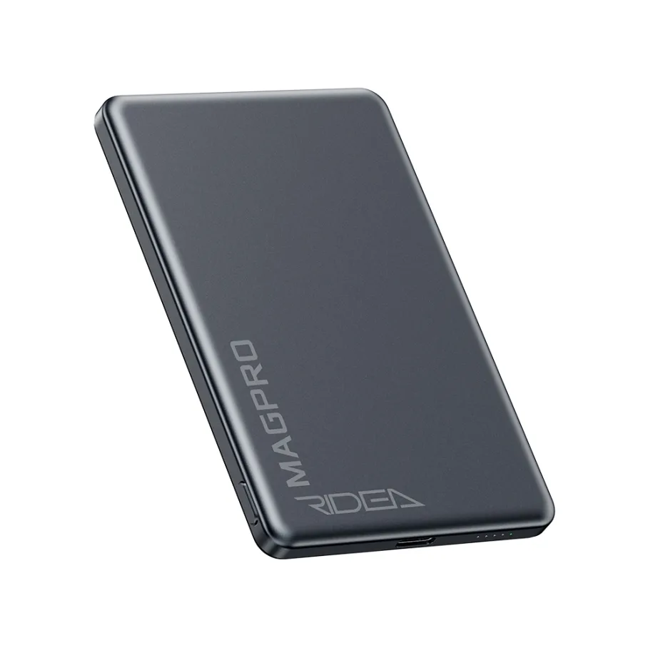 Мобильная Батарея Ridea RP-M5 MAGPRO QC/PD 20W, с магнитом QI 15W, 5000mAh, цвет серый