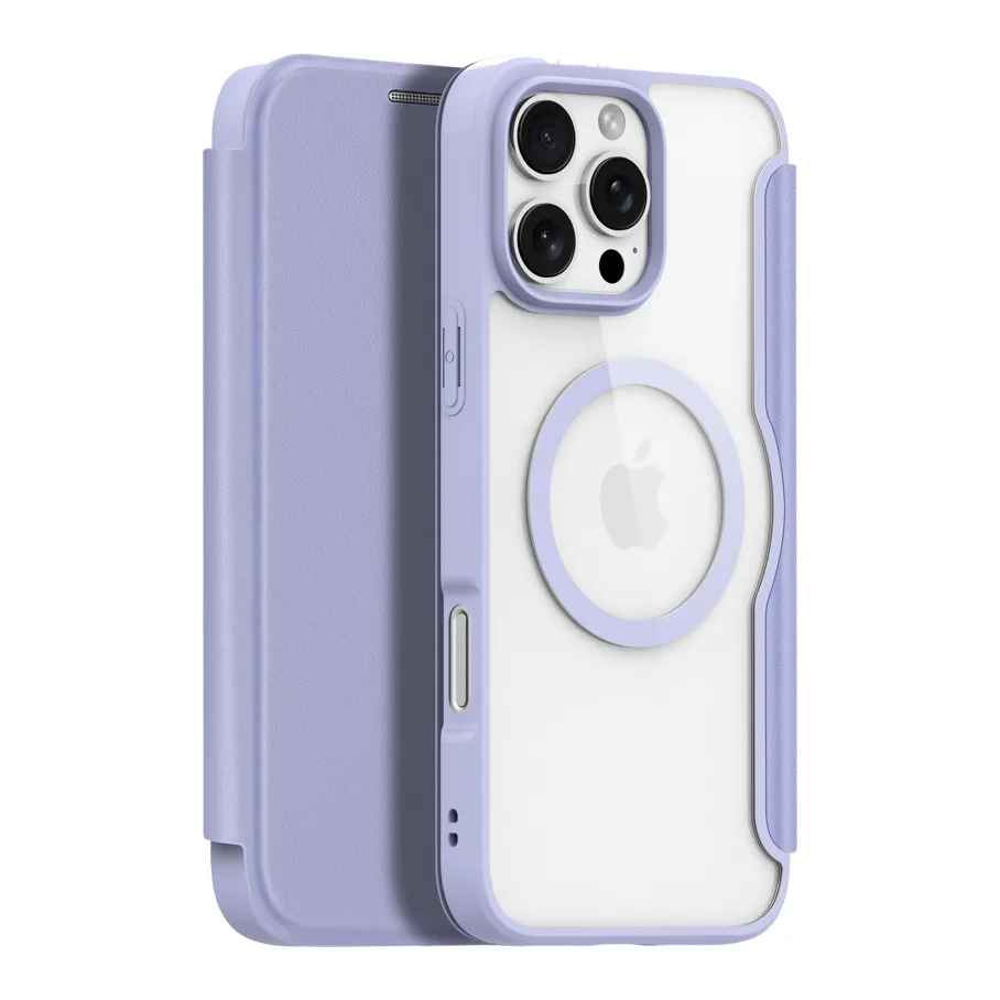 Чехол-книжка Dux Ducis Skin X Pro с MagSafe для iPhone 16 Pro Max, цвет фиолетовый
