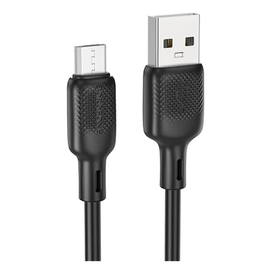USB Borofone BX113 Silicone Micro 2.4A 2m Черный