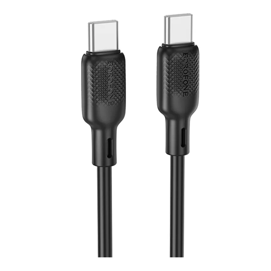 USB Borofone BX113 Silicone Type-C to Type-C 60W 2m Черный