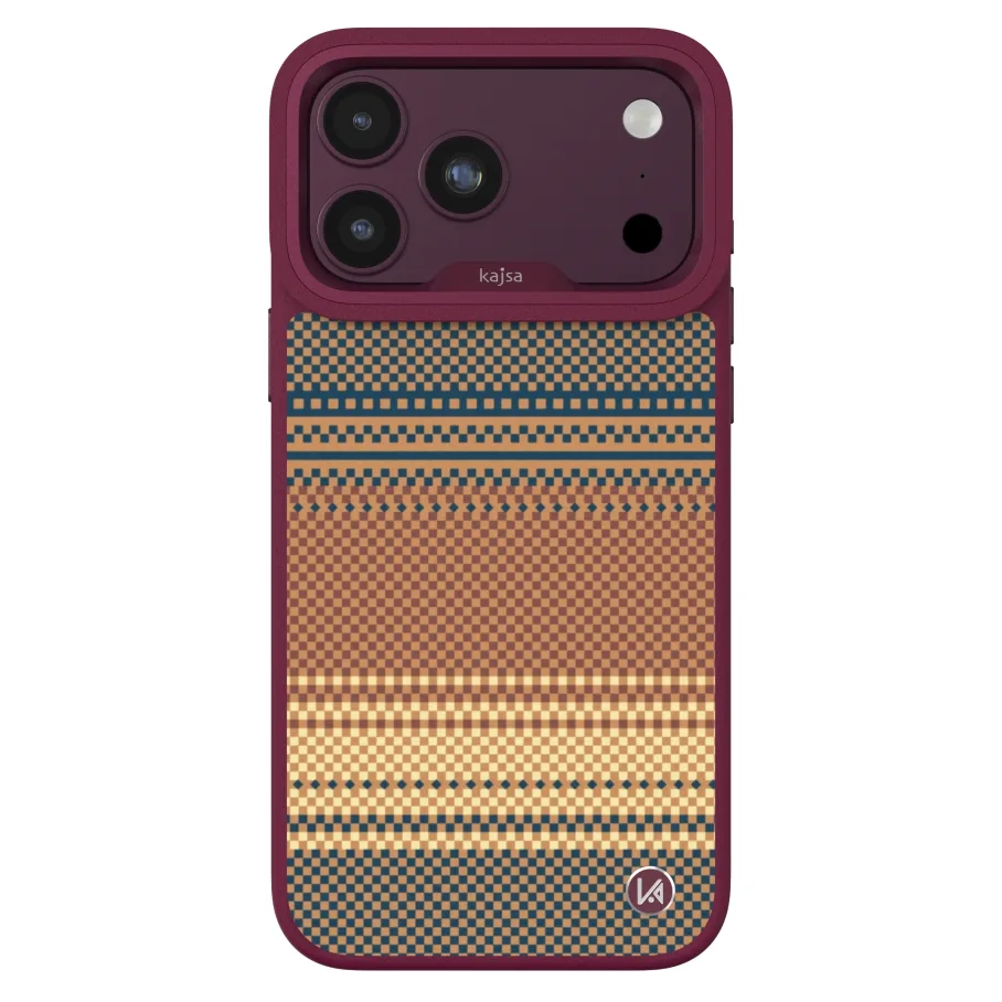 Чехол Kajsa Resort Collection Gradient Stripe with MagSafe для iPhone 18 Pro Max Cherry O-Ring