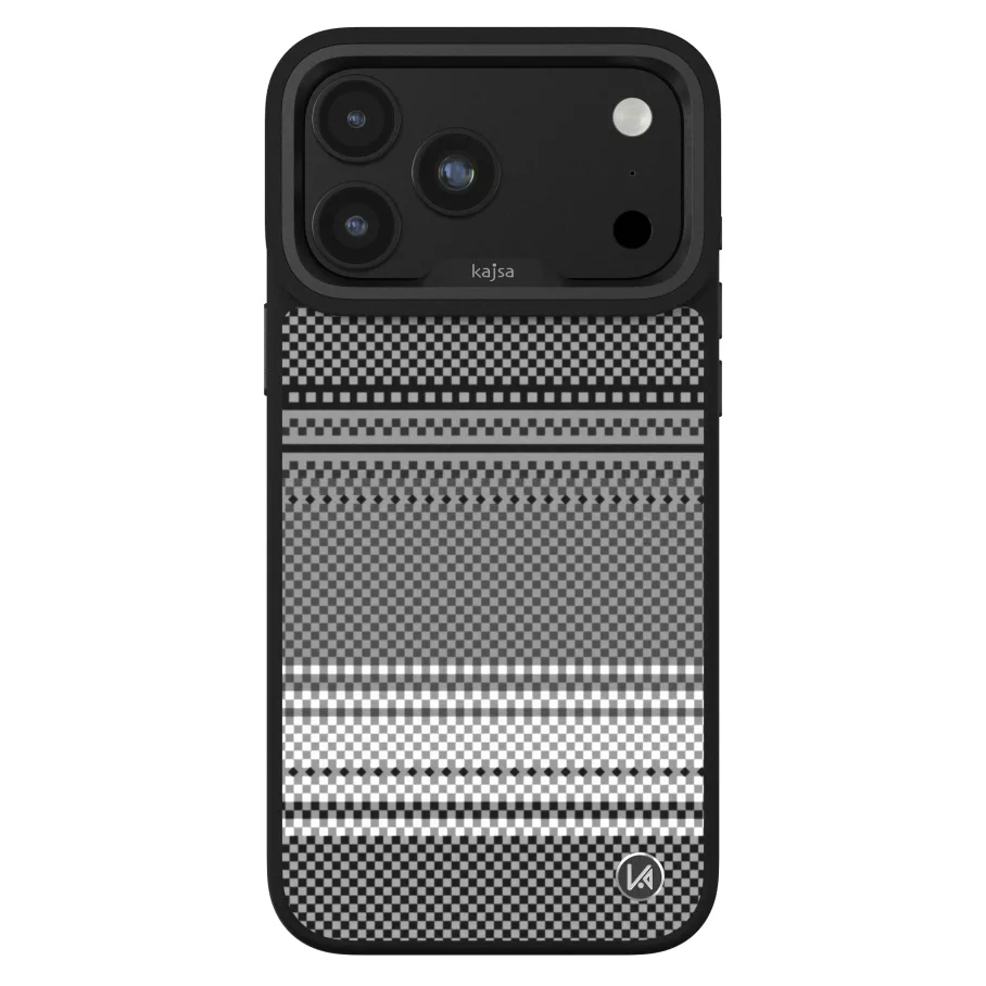Чехол Kajsa Resort Collection Gradient Stripe with MagSafe для iPhone 18 Pro Max Carbon Black O-Ring