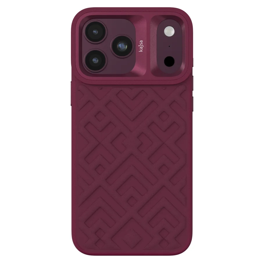 Чехол Kajsa Briquette Collection Rhombus with MagSafe для iPhone 18 Pro Max Cherry B-Ring
