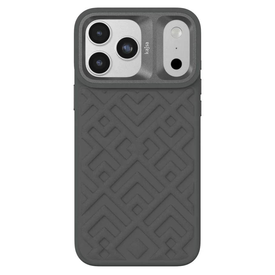 Чехол Kajsa Briquette Collection Rhombus with MagSafe для iPhone 18 Pro Max Charcoal Grey B-Ring
