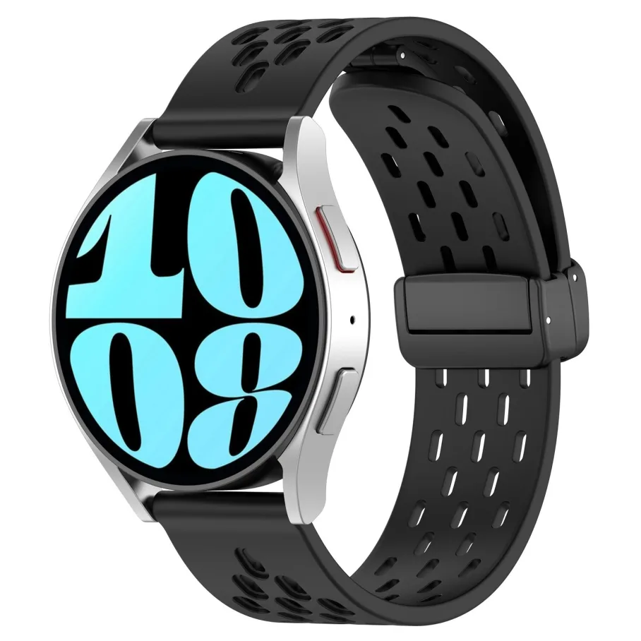 Ремешок Универс 22mm Silicone With Magnetic для Samsung/Amazfit/Huawei Black