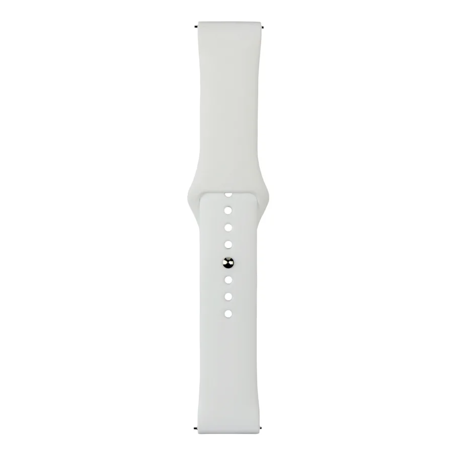 Ремешок Универс 22mm Silicone Original Button Design для Samsung/Amazfit/Huawei White