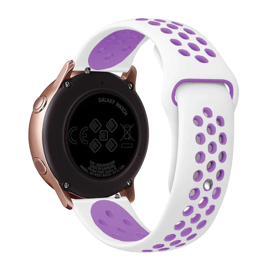 Ремешок Универс 20mm N Sport, цвет белый/фиолетовый