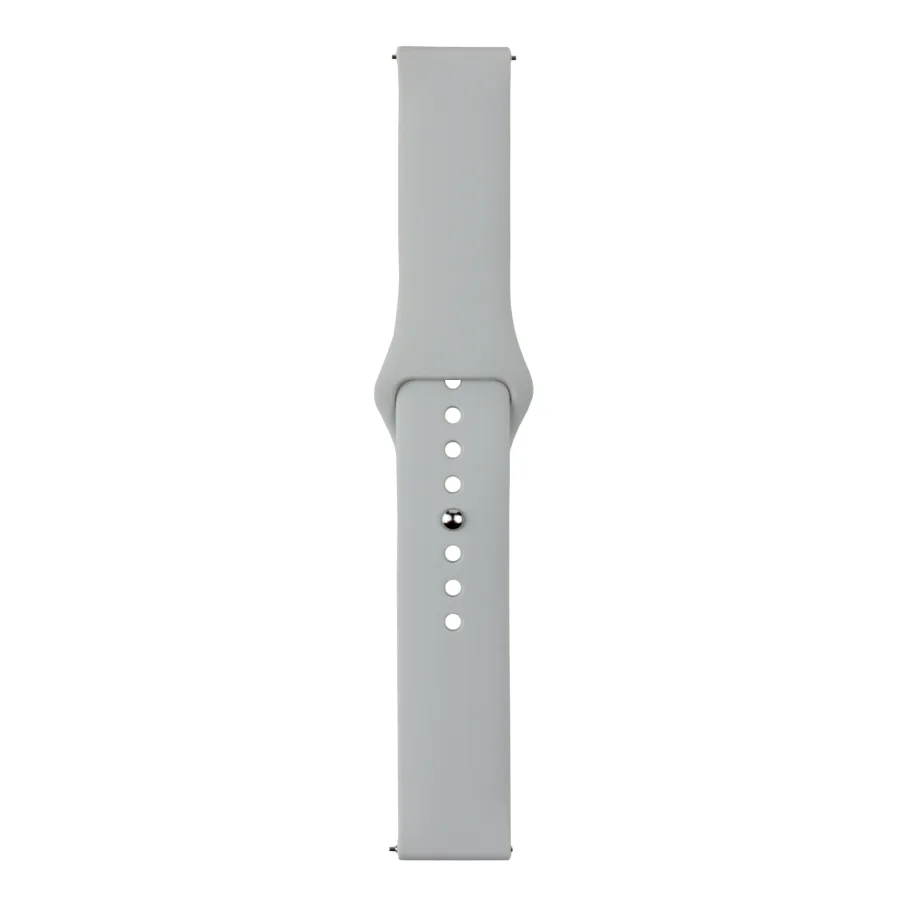 Ремешок Универс 20mm Silicone Original Button Design для Samsung/Amazfit/Huawei, цвет серый