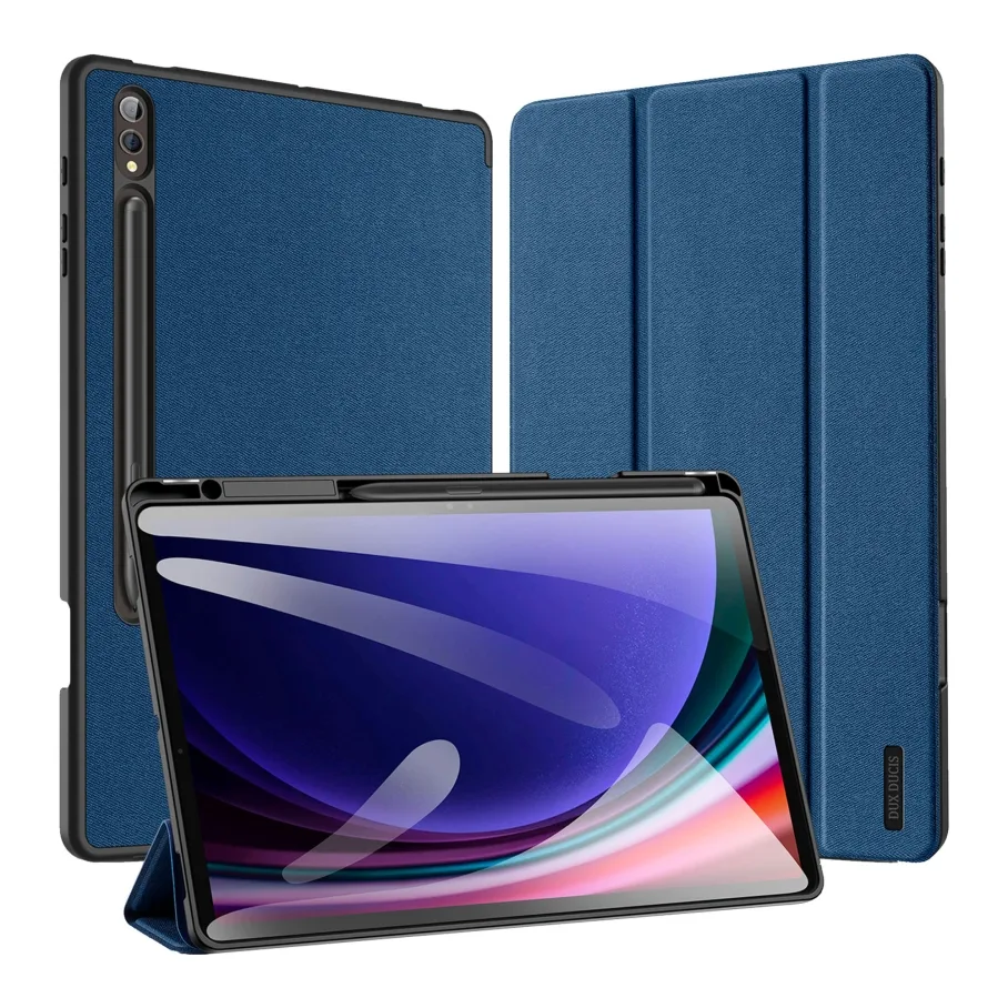 Чехол для Samsung Tab S10 Plus/S9 Plus/Tab S9 FE Plus с держателем для S Pen и сенсором пробуждения, цвет синий