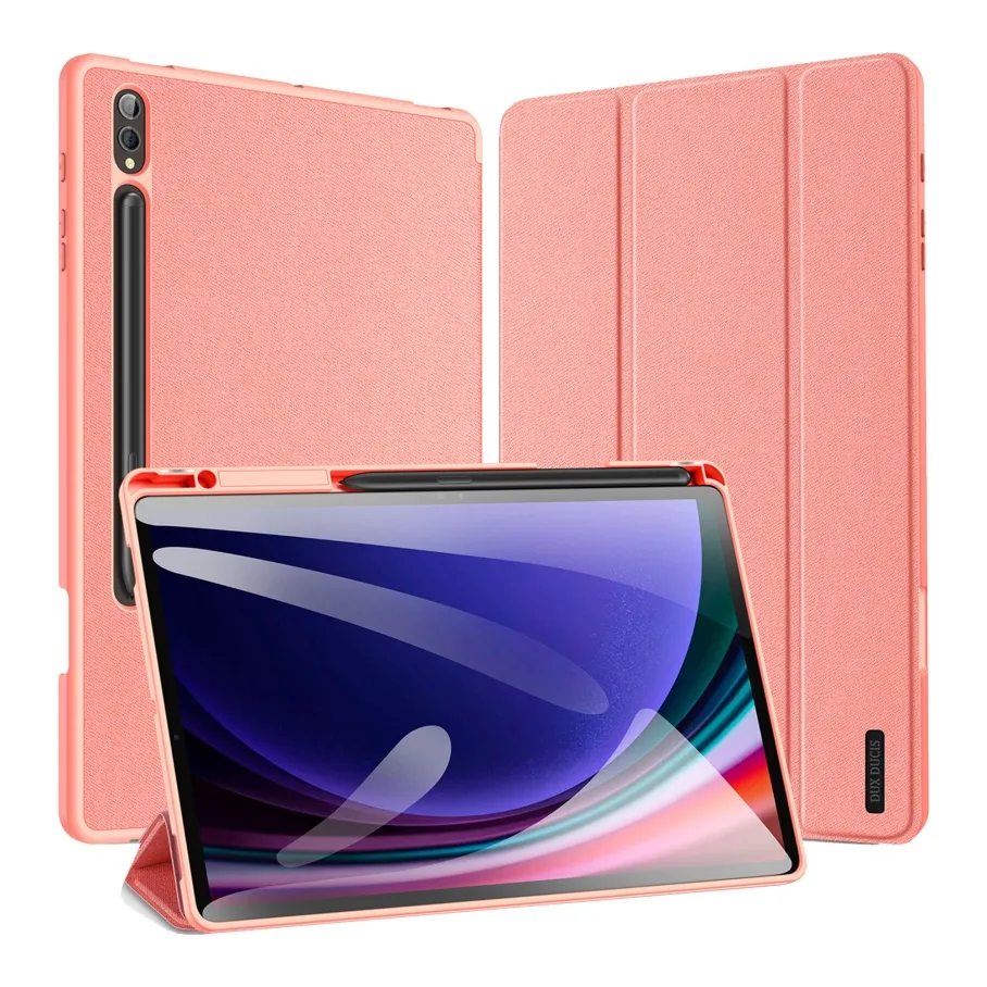 Чехол для Samsung Tab S10 Plus/S9 Plus/Tab S9 FE Plus с держателем для S Pen и сенсорным пробуждением, цвет розовый