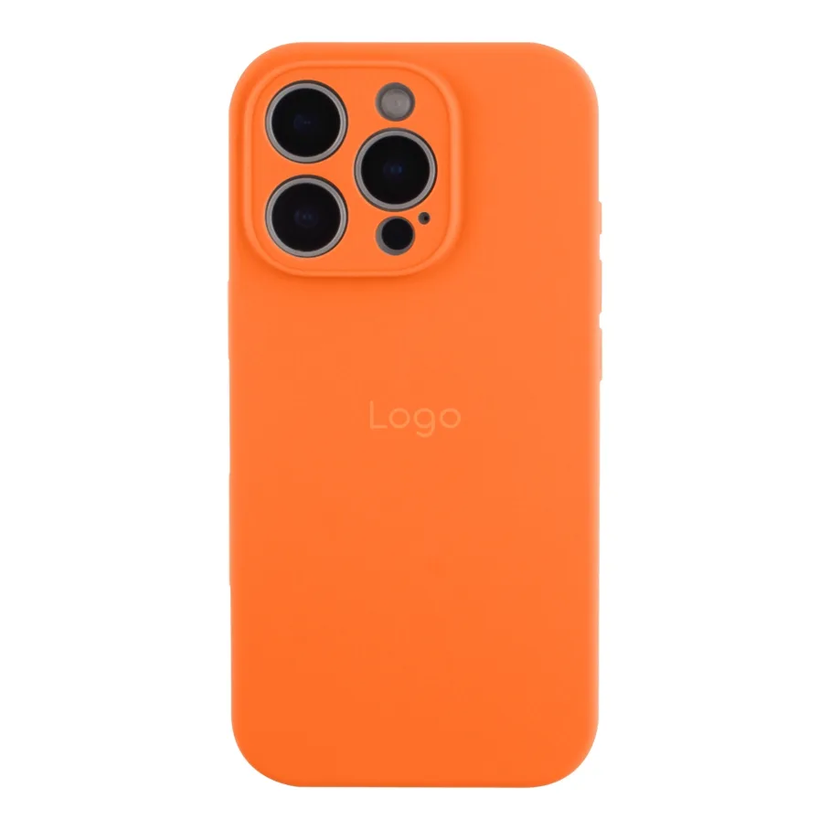 Чехол Silicone Case Full Size with Frame для iPhone 16 Pro 72.Kumquat