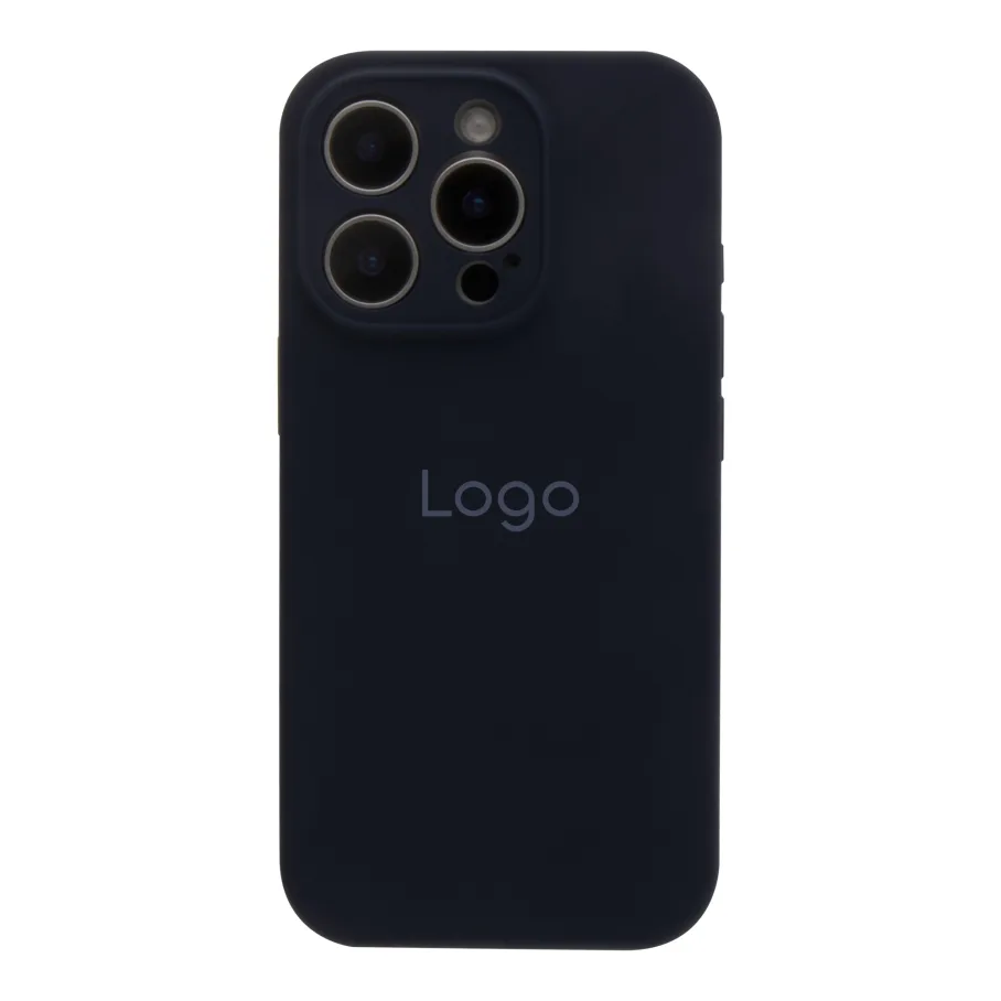 Чехол Silicone Case Full Size with Frame для iPhone 16 Pro Max 08.Dark Blue