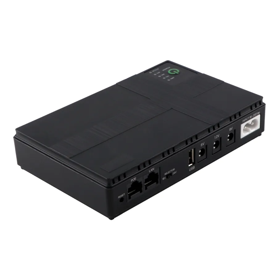 Источник Бесперебойного Питания UPS DC1018P USB, DC, 5V+9V+12V (10400mAh) Черный