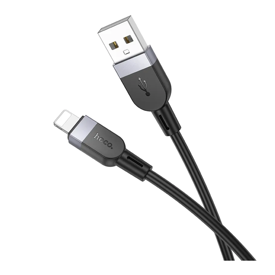 USB Hoco X109 Silicone Lightning 2.4A, цвет черный