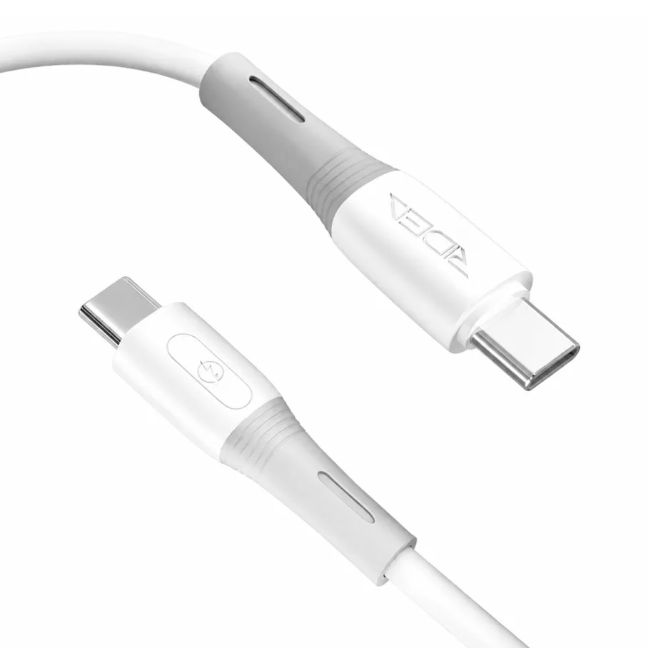 USB Ridea RC-ST14 Silicone ST Type-C to Type-C 60W 2m Белый