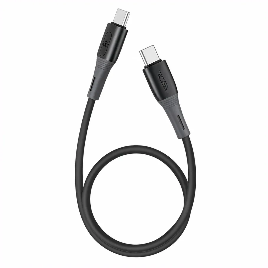USB Ridea RC-ST14 Silicone ST Type-C to Type-C 60W 0,25m Черный