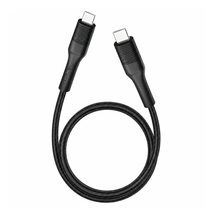 USB Ridea RC-ST9 Weave ST Type-C to Type-C 60W 0,25m Черный