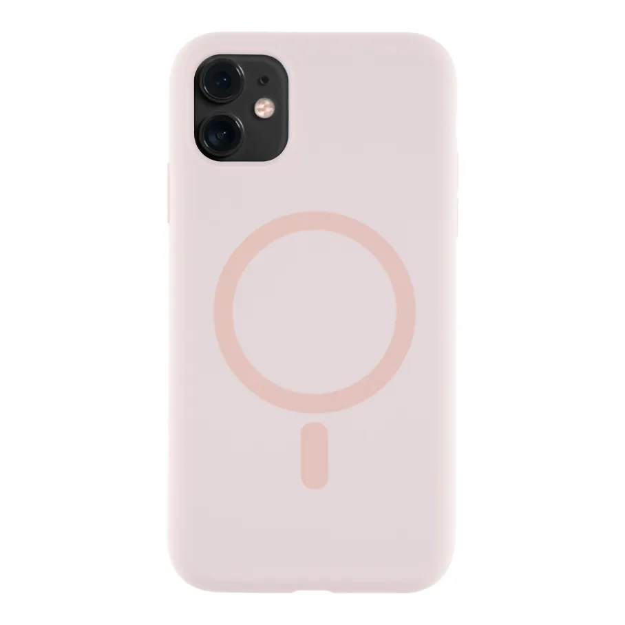 Чехол Glow Silicone Case with Magsafe для iPhone 11 Pink