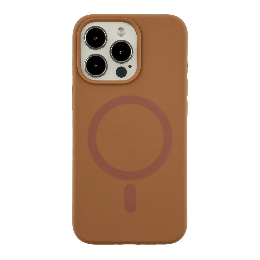 Чехол Glow Silicone Case with Magsafe для iPhone 13 Pro Max New Brown