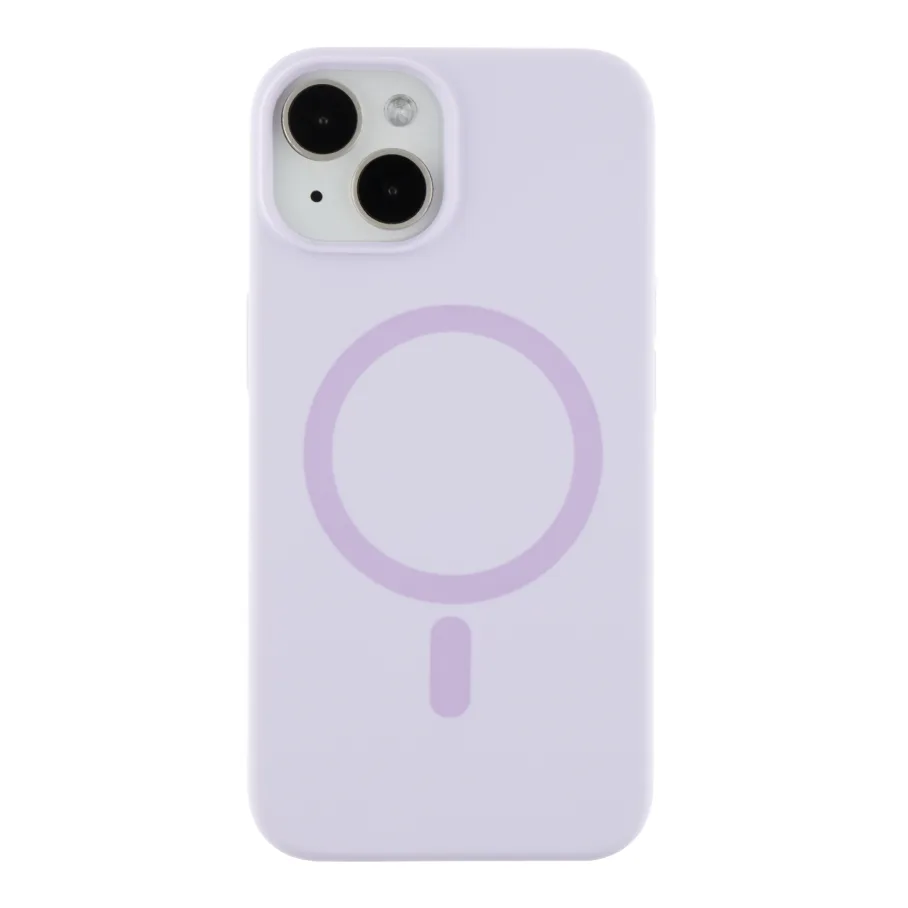 Чехол Glow Silicone Case with Magsafe для iPhone 14 Light purple