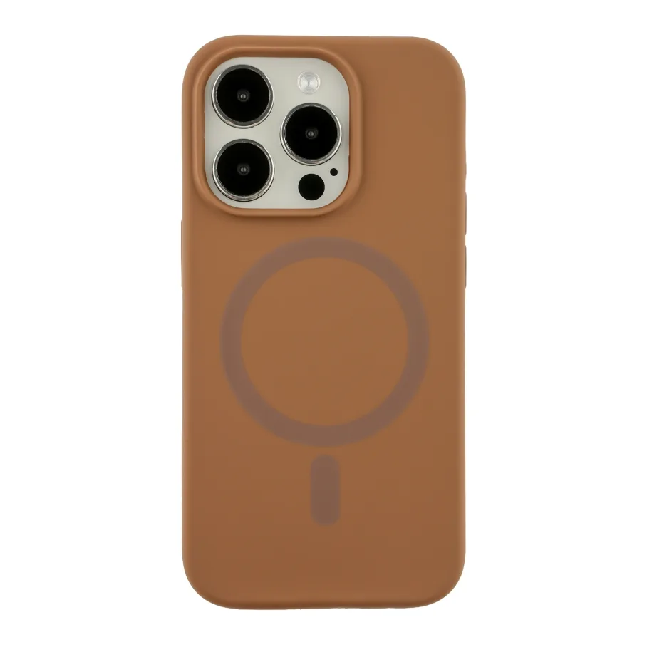 Чехол Glow Silicone Case with Magsafe для iPhone 14 Pro Max New Brown