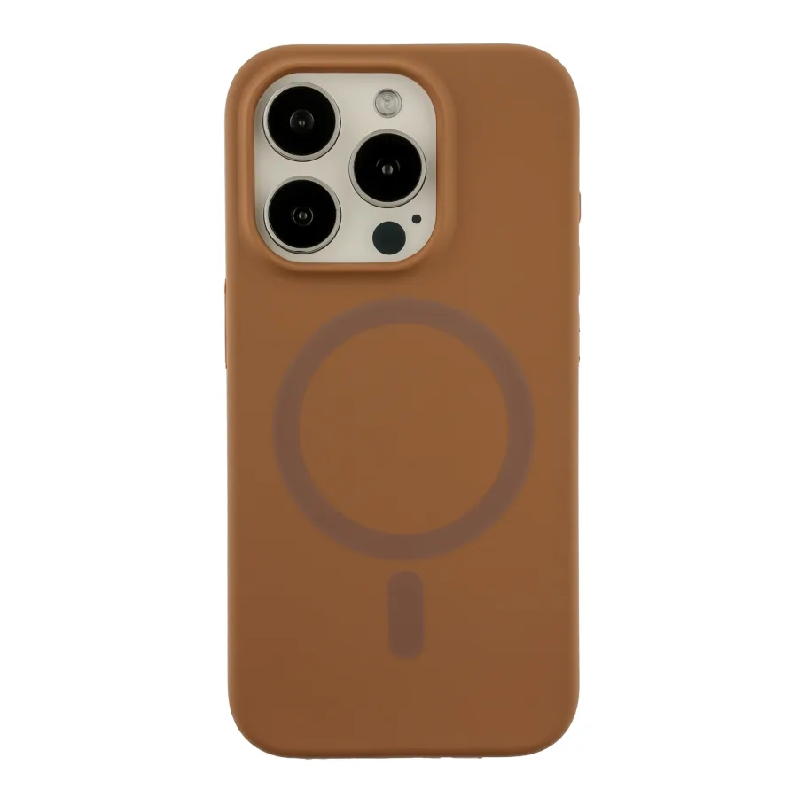 Чехол Glow Silicone Case with Magsafe для iPhone 15 Pro New Brown