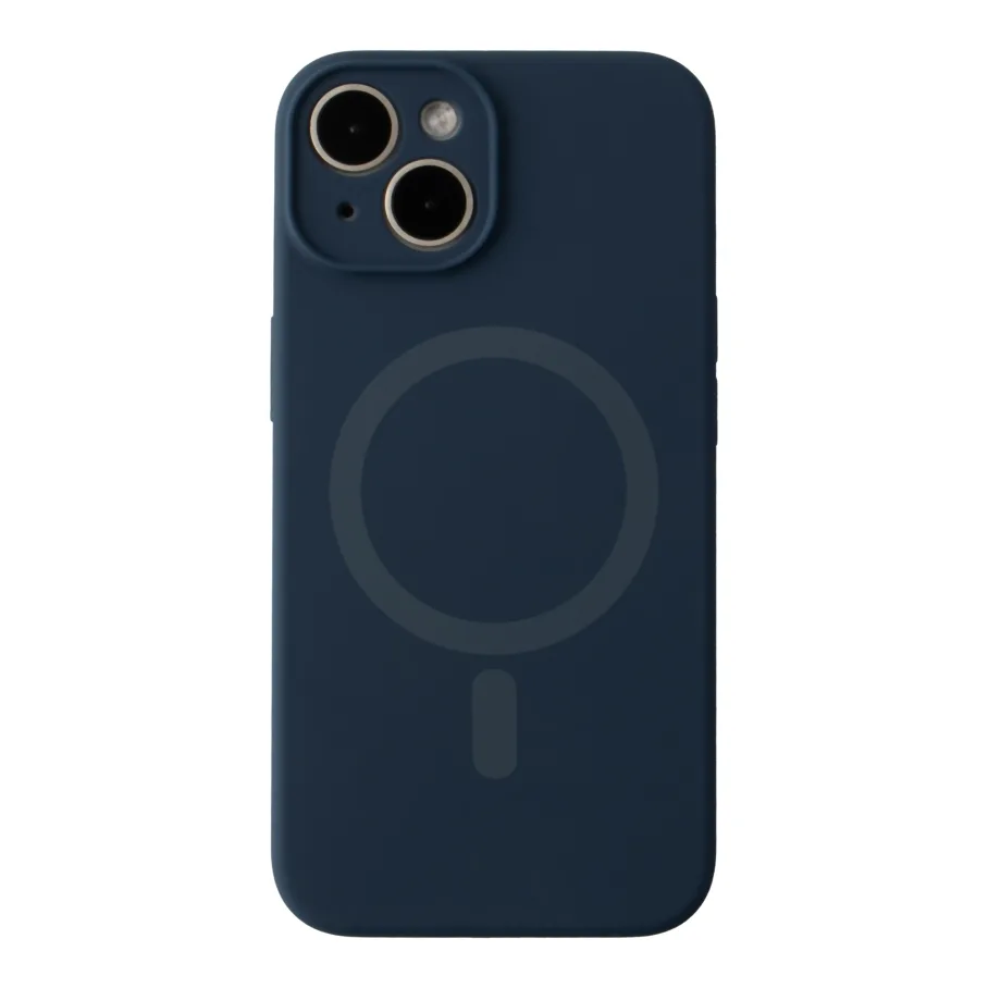 Чехол Glow Silicone Case Full Camera with Magsafe для iPhone 13 Dark blue