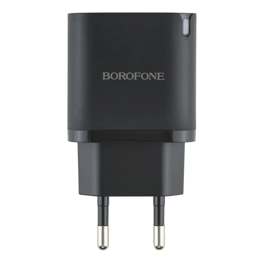 Сетевое Зарядное Устройство Borofone BA83A 1USB-C/1USB PD/QC 20W+Type-C to Type-C, цвет черный