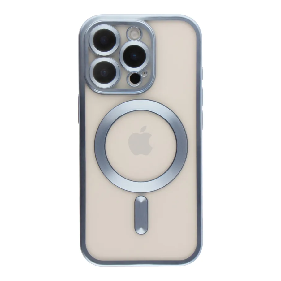 Чехол для iPhone 16 Pro Max с MagSafe, цвет хромированный синий