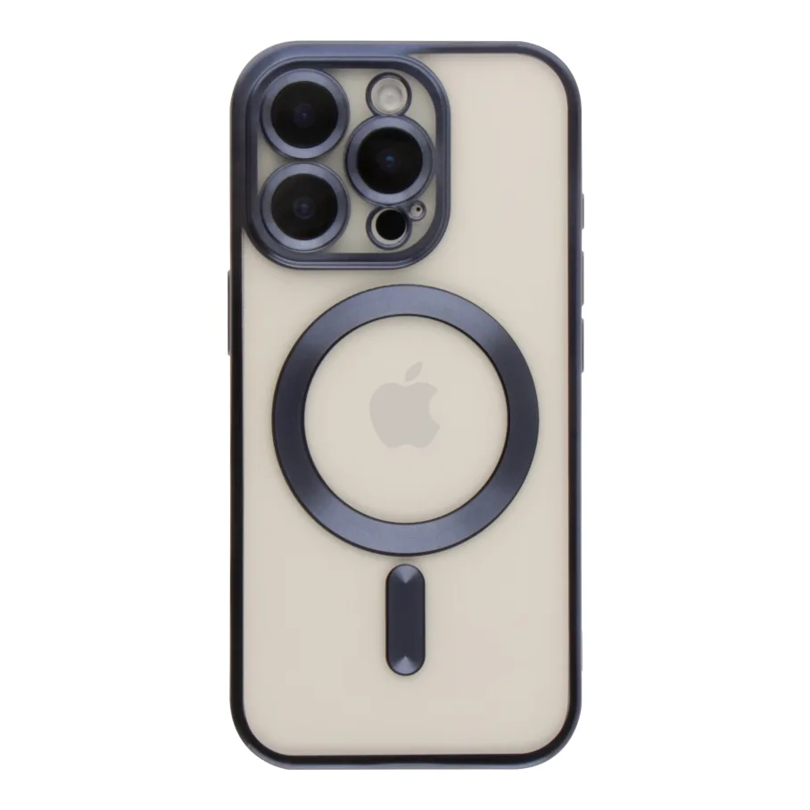 Чехол для iPhone 16 Pro Max с MagSafe, цвет темно-синий хром