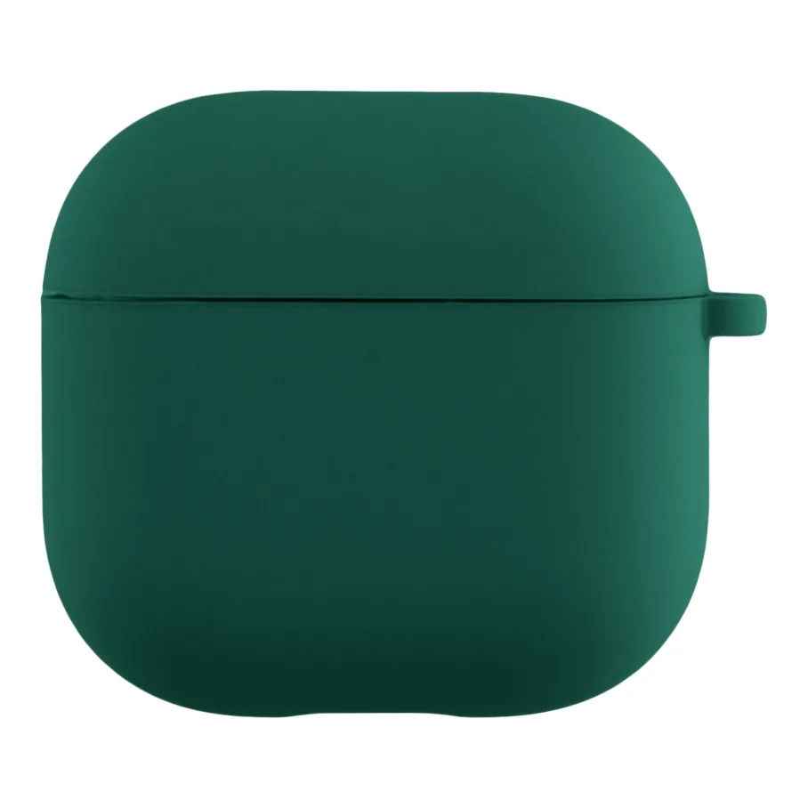 Футляр Silicone Case с микрофиброй для AirPods, цвет атровиренс