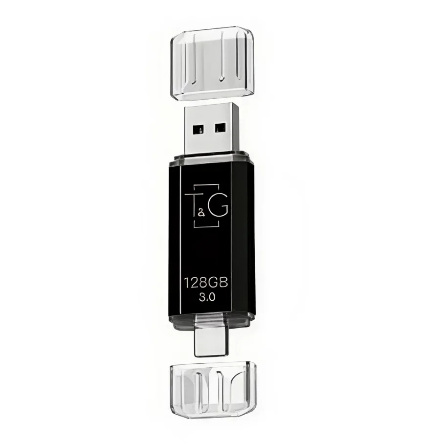 USB Flash Drive 3.0 T&G 128gb USB/Type C 009, цвет черный