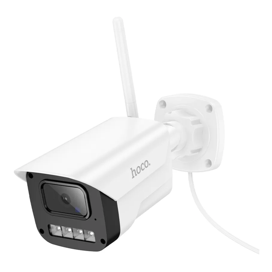 Смарт Камера Уличная Hoco D4 HD Wireless, цвет белый