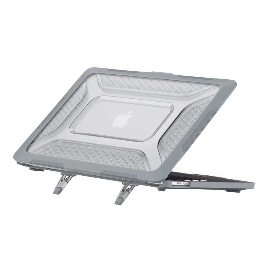 Накладка TPU+PC Hex Shield for MacBook Pro 13" 2018/2020/2022 (A2338/A2289/A2251/A1989), цвет серый
