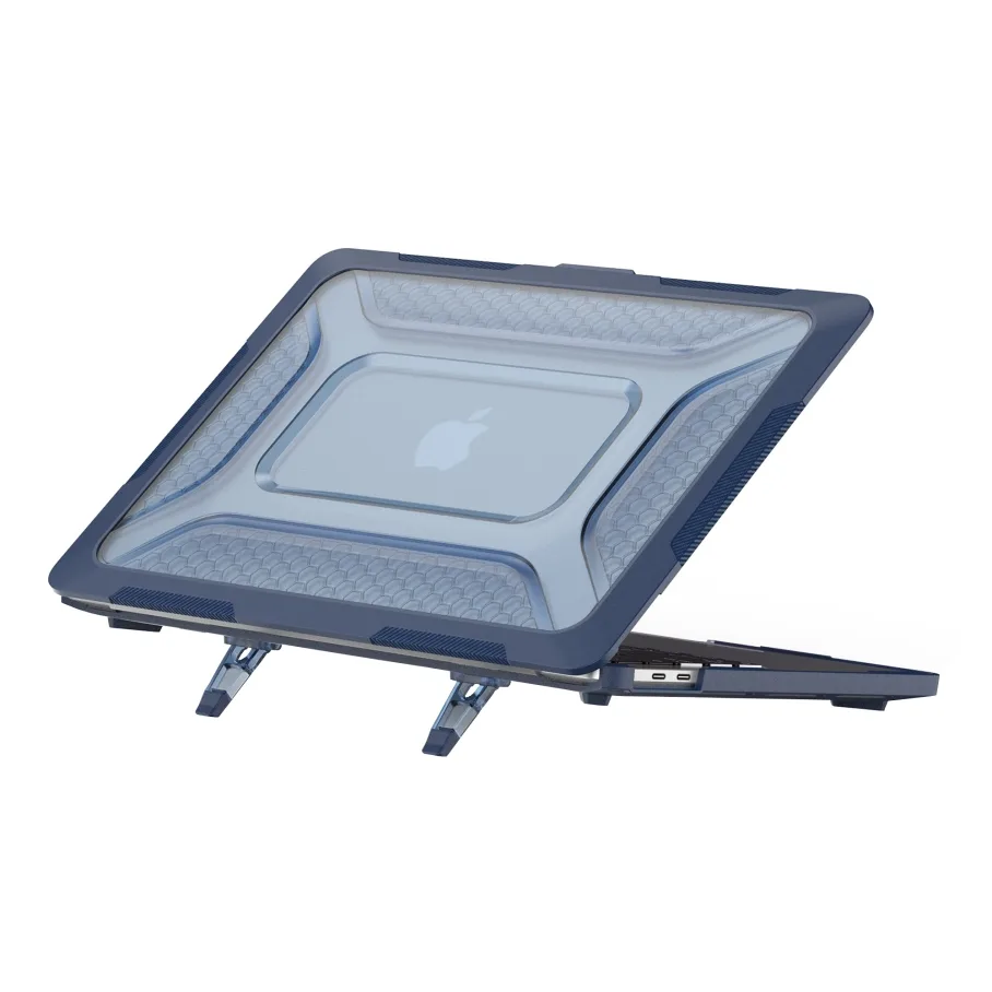 Накладка TPU+PC Hex Shield for MacBook Pro 14" 2025/2024/2023/2021 (A3434/A2442/A2779/A2918/A2992), цвет темно-синий