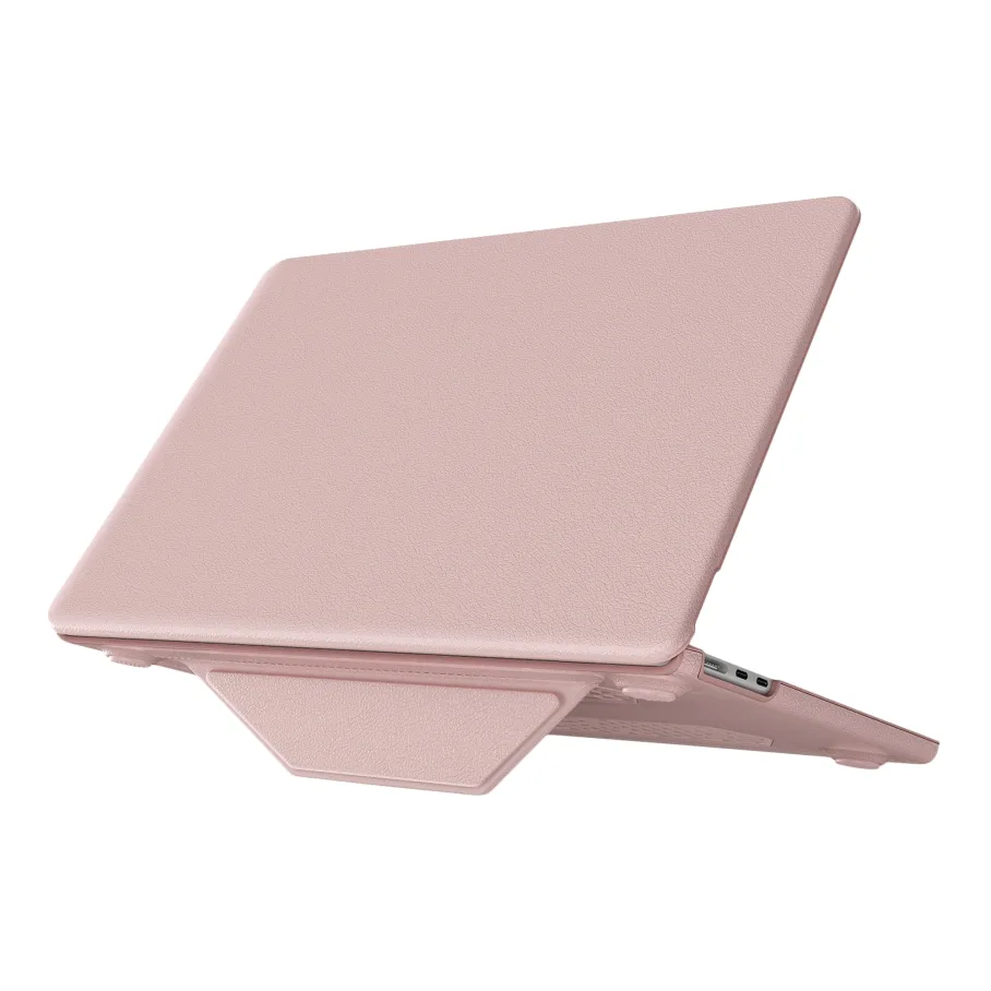 Накладка PC+PU AMO-PU for MacBook Air 13" 2025/2024/2022 (M4 A3240/M2 A2681/M3 A3113), цвет розовый