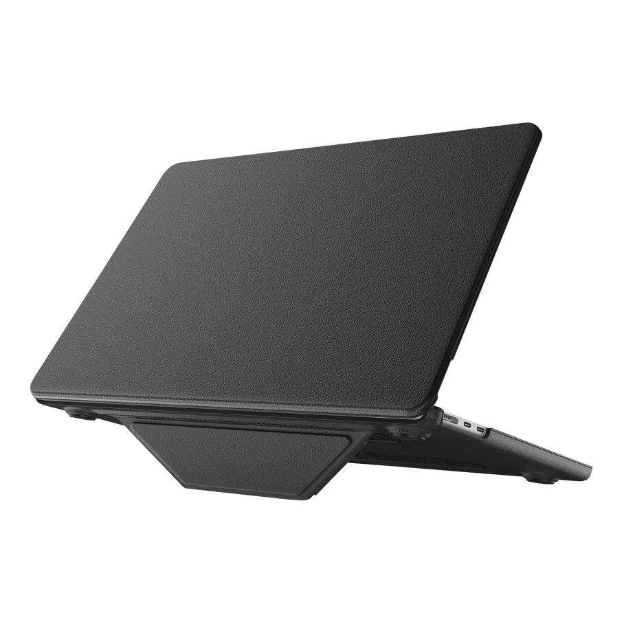 Накладка PC+PU AMO-PU for MacBook Air 15" 2025/2024/2023 (M4 A3114/M3 A3114/M2 A2941), цвет черный