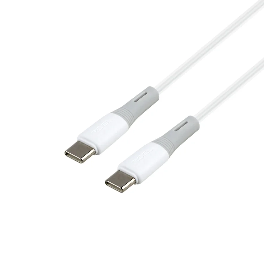 USB кабель Ridea RC-SI35 SiliconePro с кабелем Type-C, 60W, цвет белый