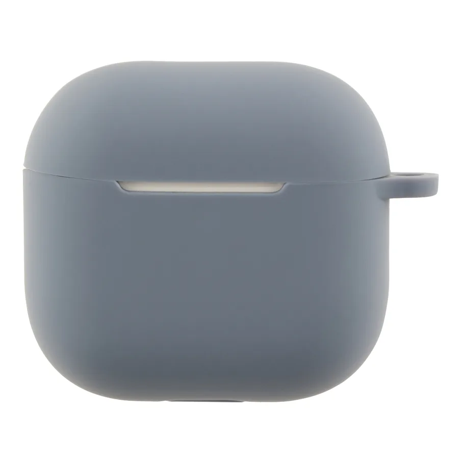 Футляр Silicone Case с крючком для Airpods 5/4, цвет лавандовый серый