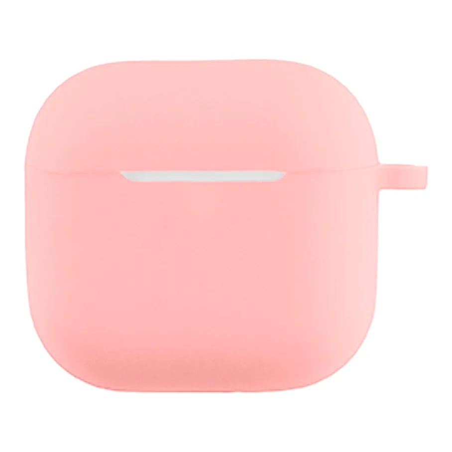 Футляр Silicone Case с крючком для Airpods 5/4, цвет светло-розовый