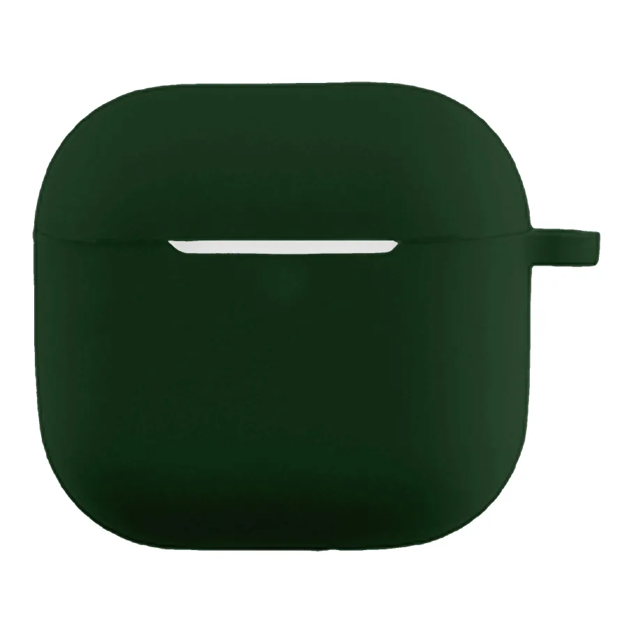 Футляр Silicone Case с крючком для Airpods 5/4, цвет темно-зеленый