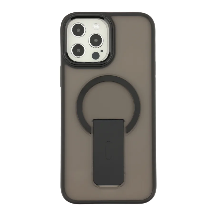 Чехол TPU+PC FlexGuard Magnetic Ring Stand для iPhone 12 Pro Max, цвет черный