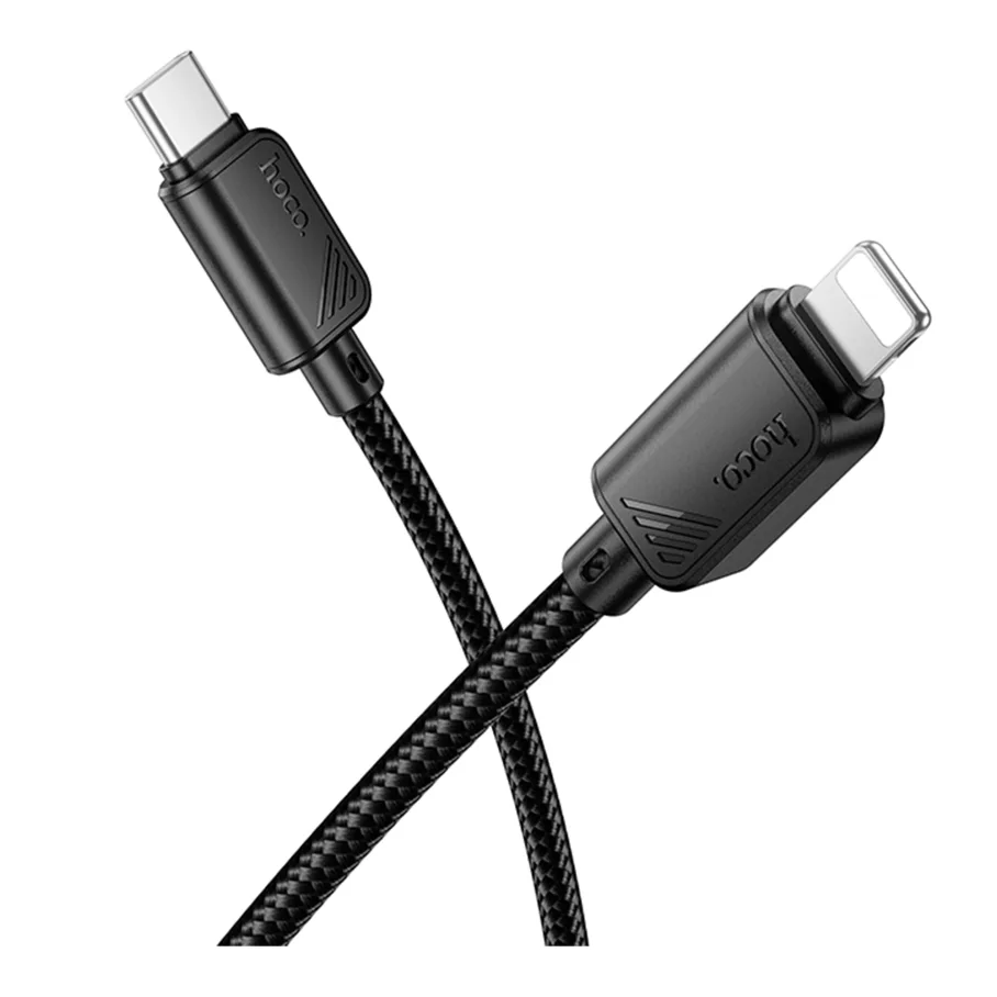 USB Hoco X113, с кабелем Type-C to Lightning PD27W, цвет черный