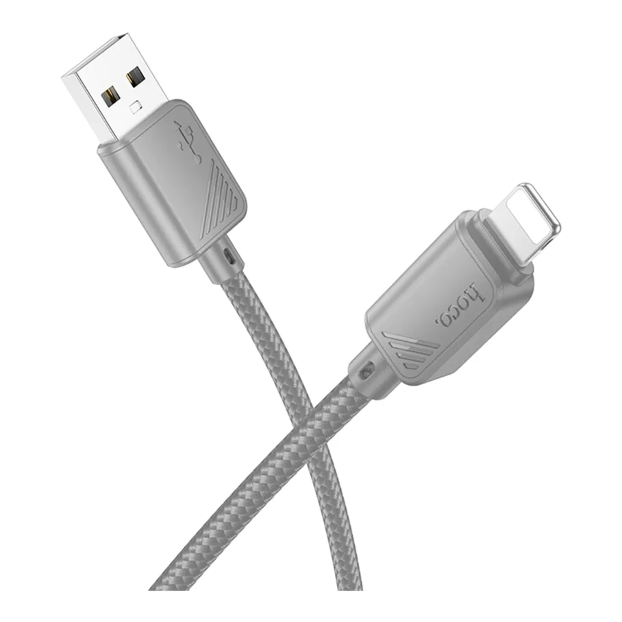 USB Hoco X113 Lightning, 2.4A, цвет серый