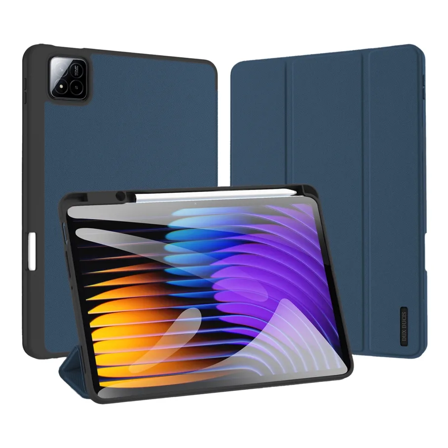 Чехол для Xiaomi Pad 7/7 Pro с держателем для стилуса и авто-режимом сна/пробуждения, цвет синий