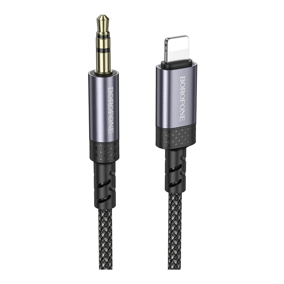 Кабель Aux Borofone BL24 Lightning, цвет серый