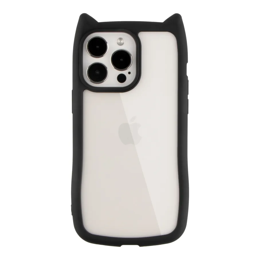 Чехол TPU+PC Cat Ears Case для iPhone 13 Pro Black
