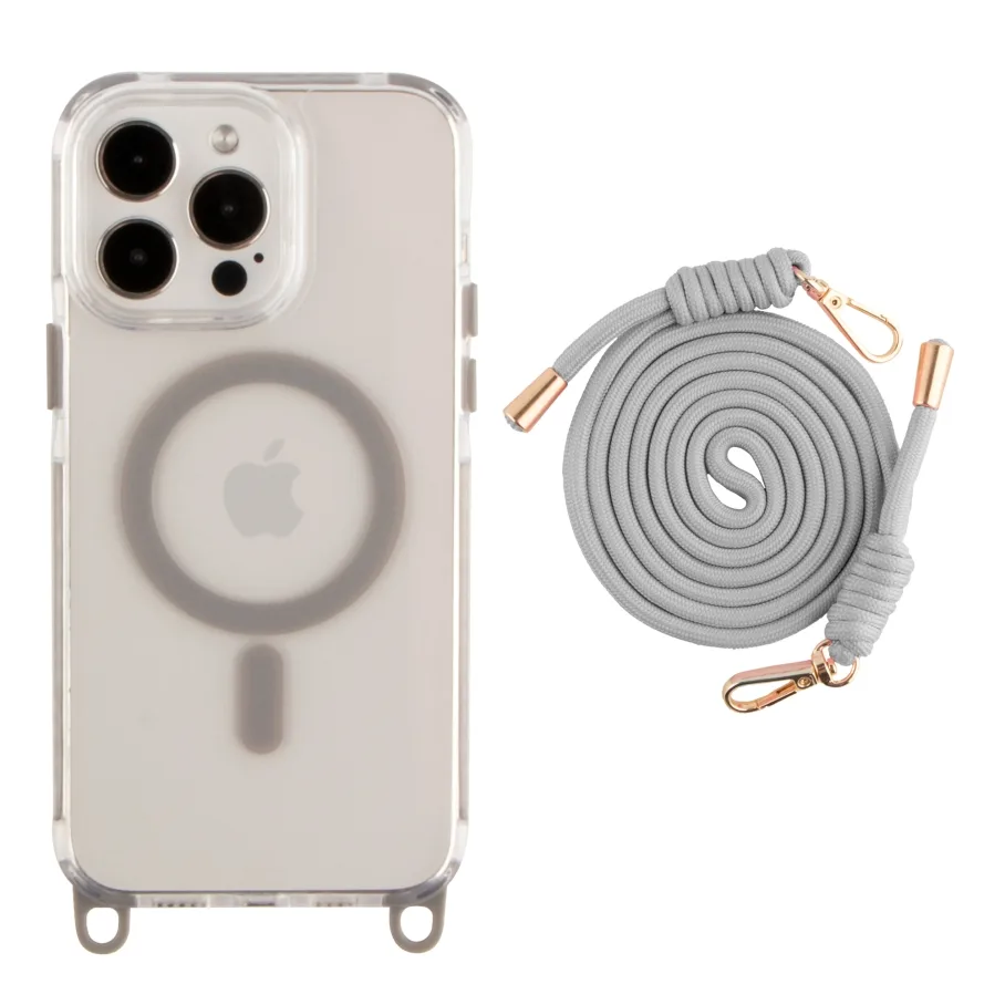 Чехол для iPhone 13 Pro Max с MagSafe, цвет титановый серый